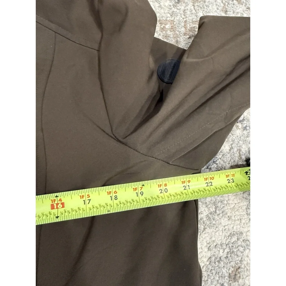 Calvin Klein Brown Hooded Faux Fur Lines Raincoat Anorak Jacket Coat‎ Large